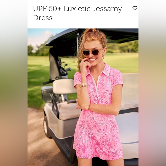 Lilly Pulitzer Dresses & Skirts - UPF 50+ Luxletic Jessamy Dress/Short XL Conch Shell Pink Penny’s Playground NWT